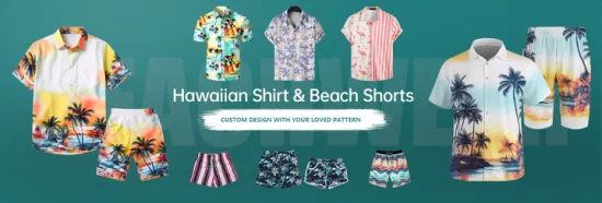 2023 verão venda quente personalizado impresso baixo MOQ confortável verão praia camisa havaiana