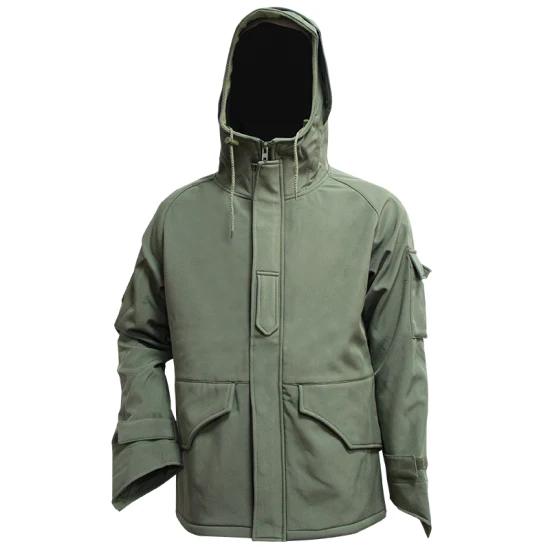 Jaqueta tática externa masculina Softshell camuflada jaqueta de combate à prova d'água casaco com capuz oculto corta-vento